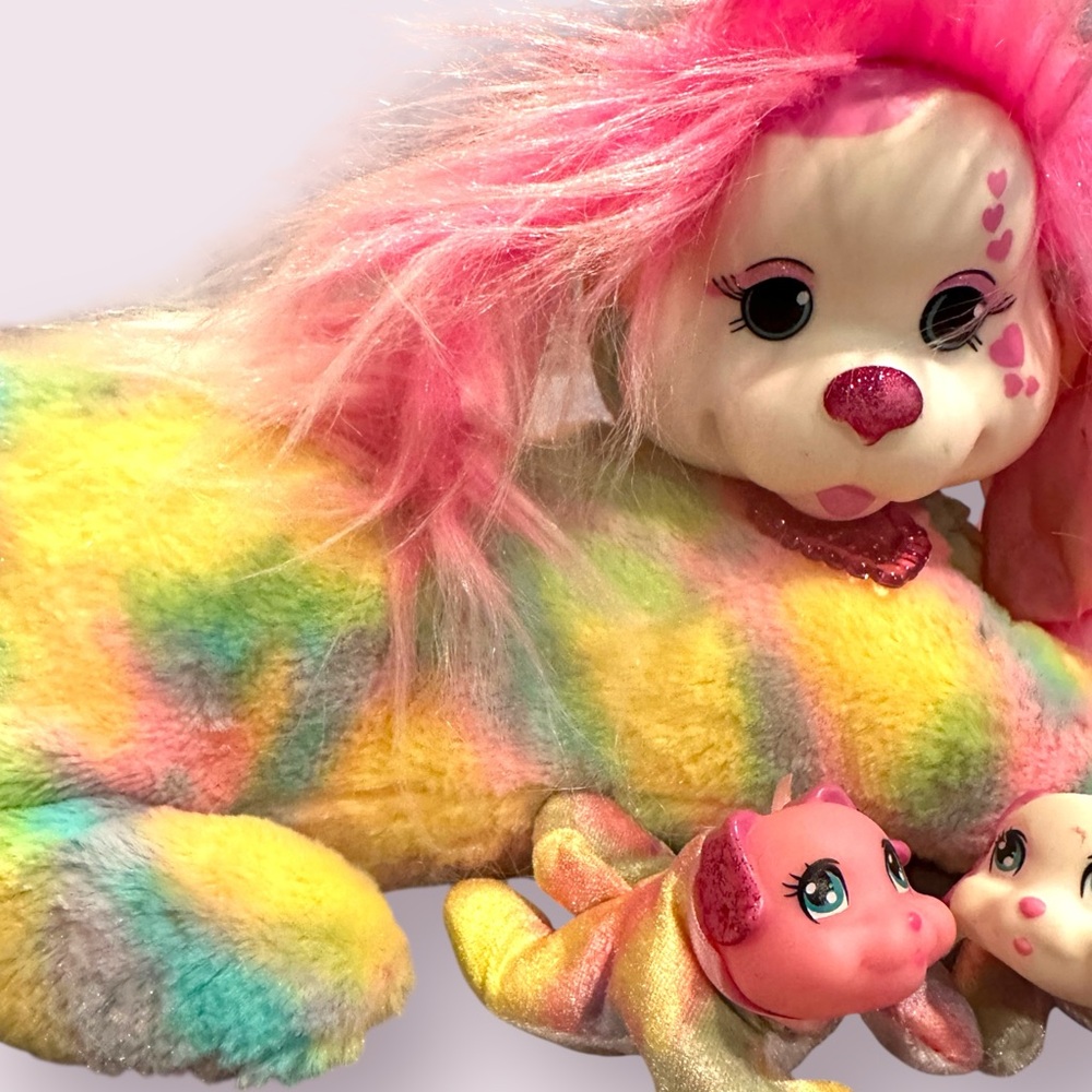 2016 Puppy Surprise Colorful Rainbow Glitter Stuffed Animal Toy - Picture 3 of 12